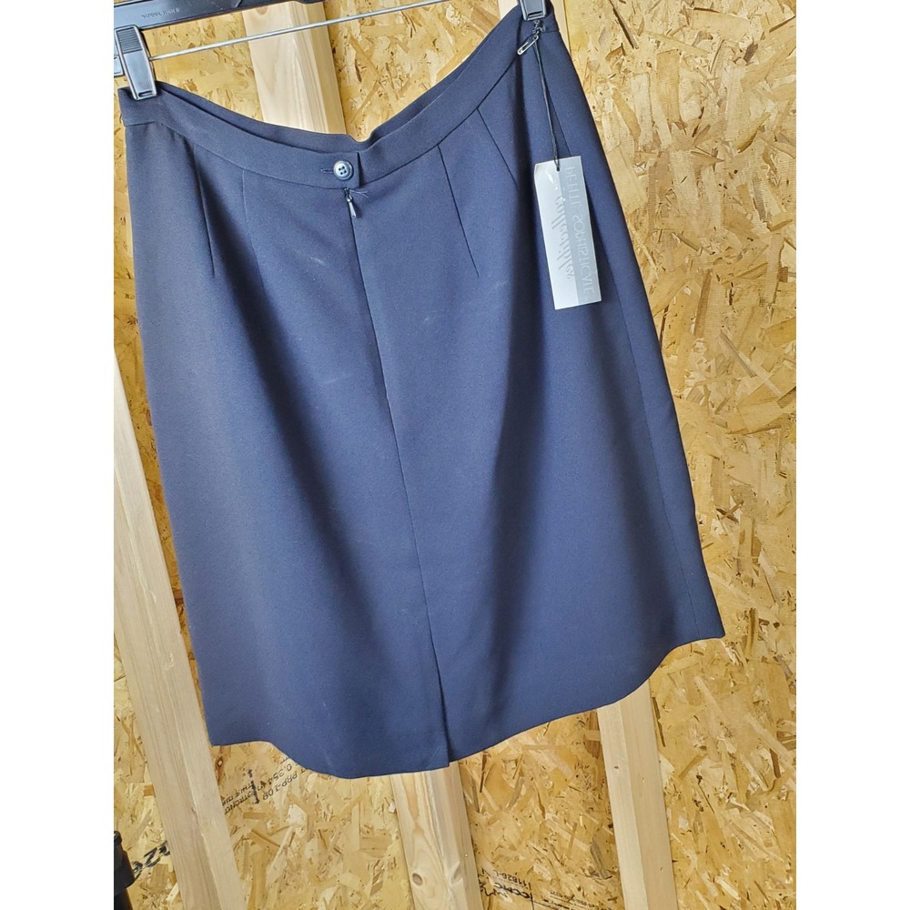 New Pencil Skirt By PETITE SOPHISTICATE Women Sz 12 Black Fully Lined Darts Slit